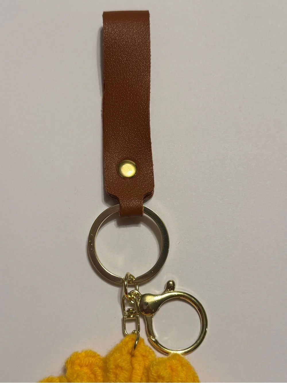 Boho Sunflower Gold Hardware Keychain